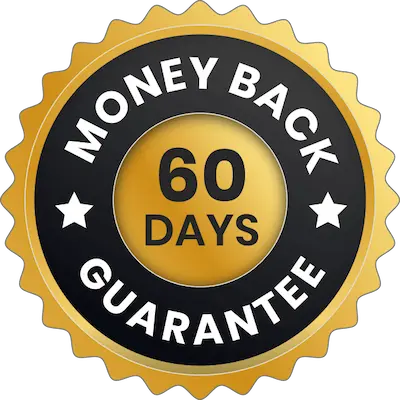 60-day money back guarantee badge
